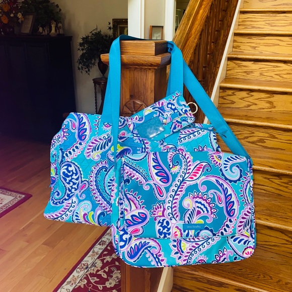 Vera Bradley Lighten Up Messenger Bag Waikiki Blue - Picture 10 of 11